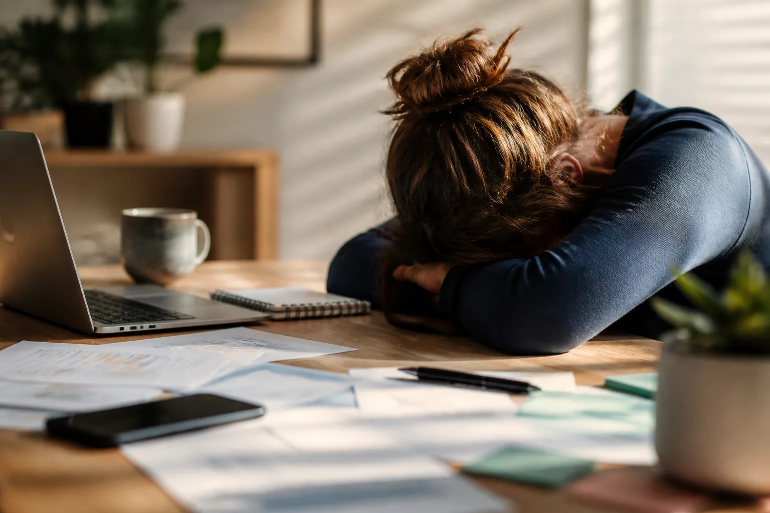 Editorial image representing Burnout and Chronic Stress