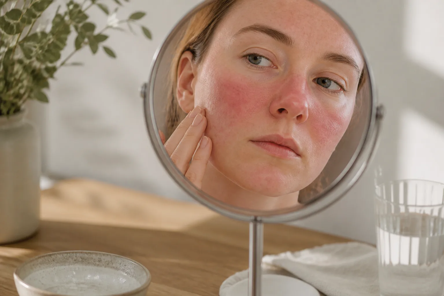 Editorial image representing Rosacea