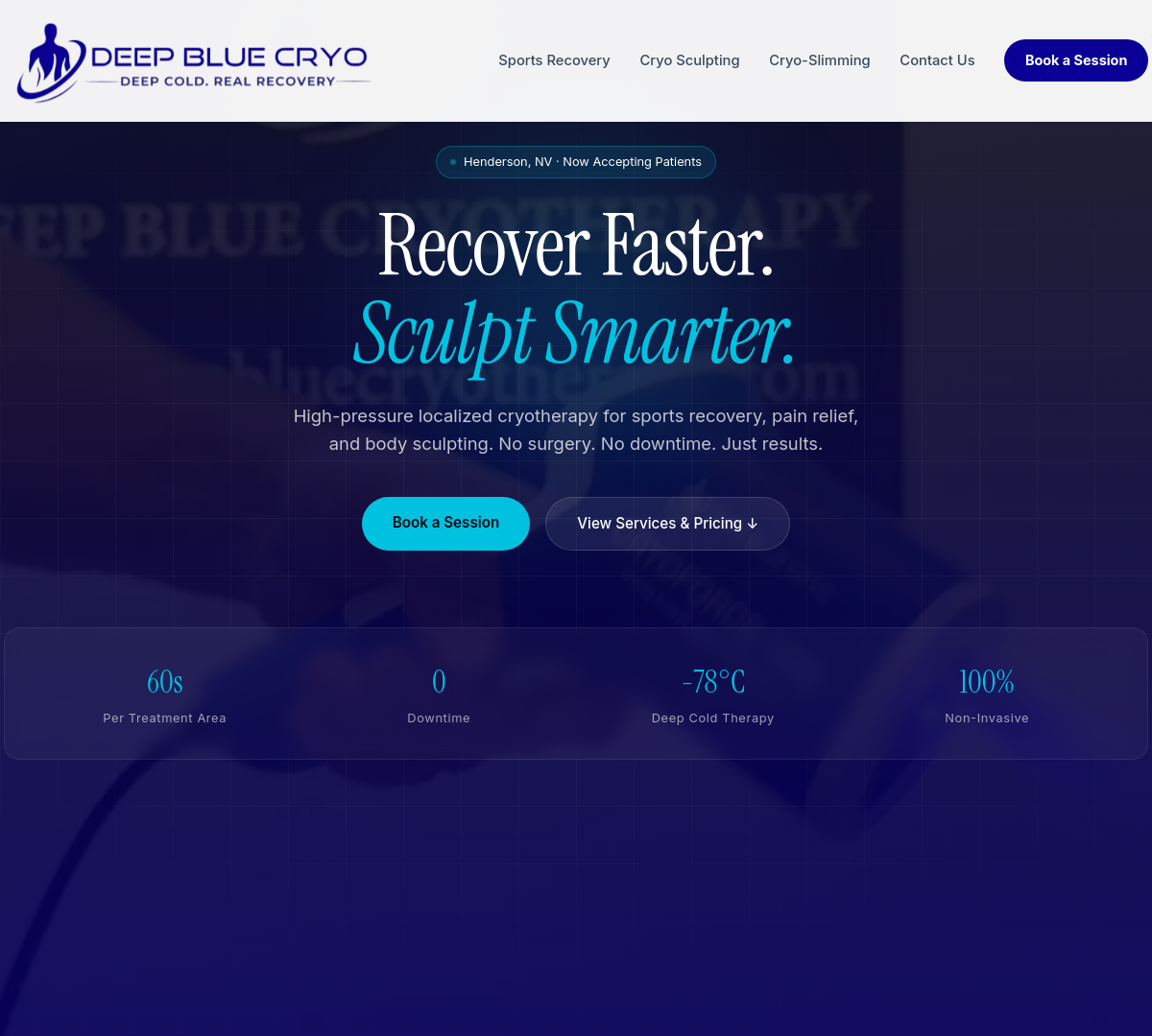 Deep Blue Cryotherapy — recovery studio