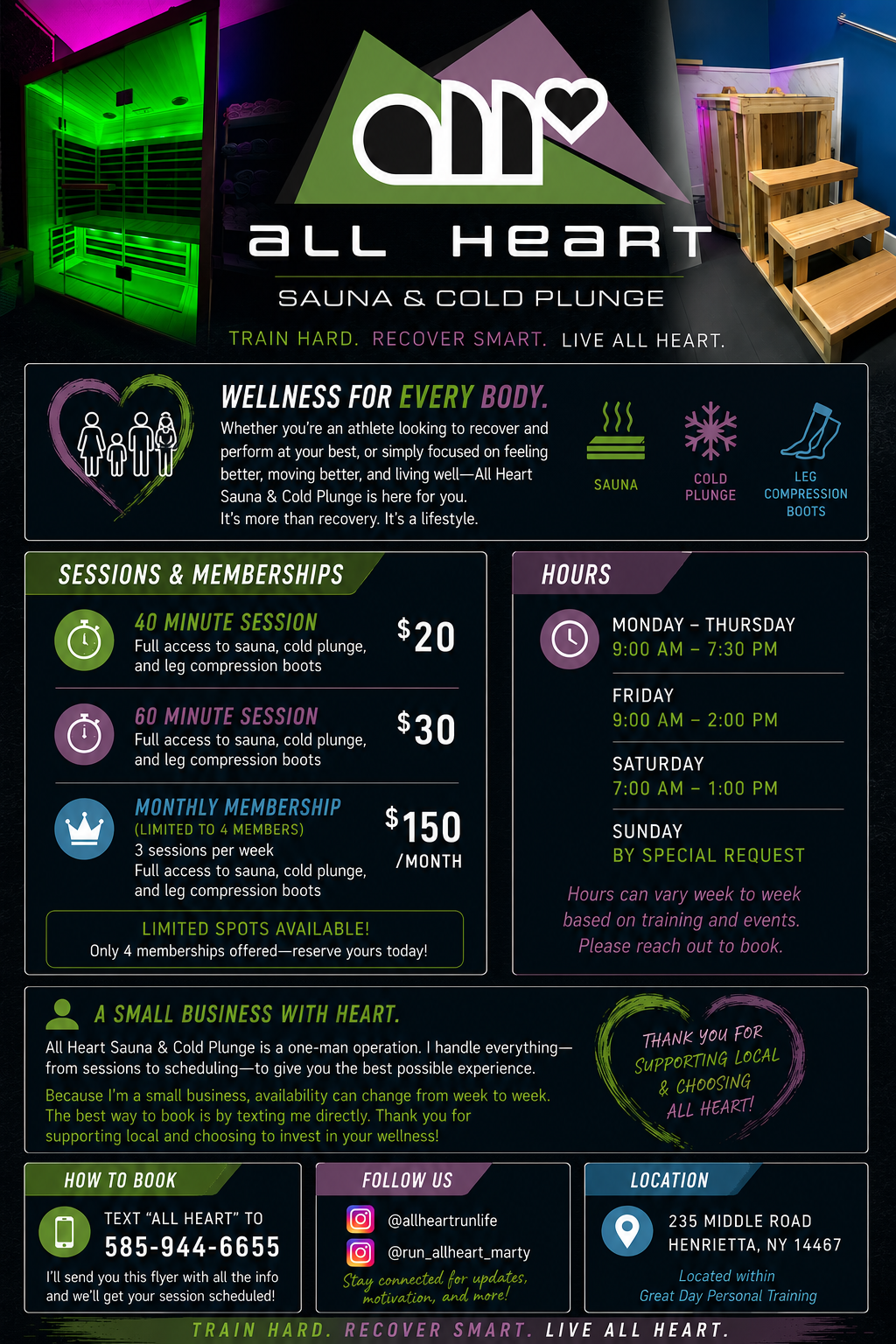 All Heart Sauna & Cold Plunge LLC — recovery studio